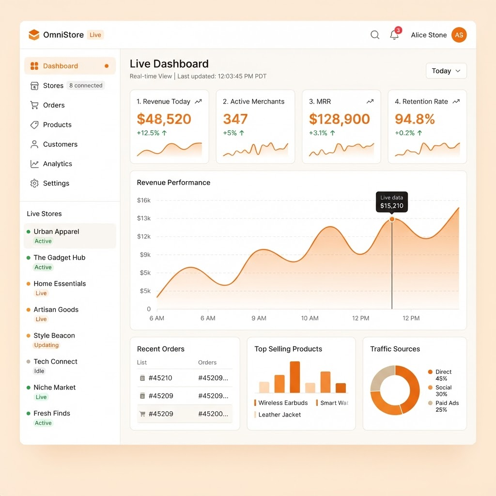 Live Dashboard — screenshot 1